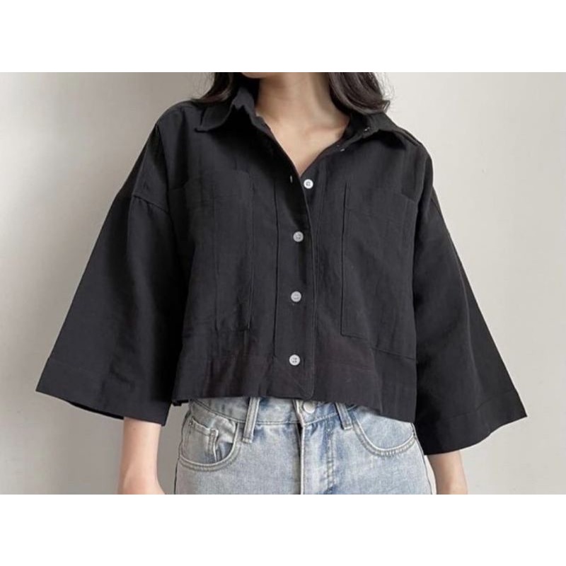 KEMEJA CROP TOP | CROP TOP