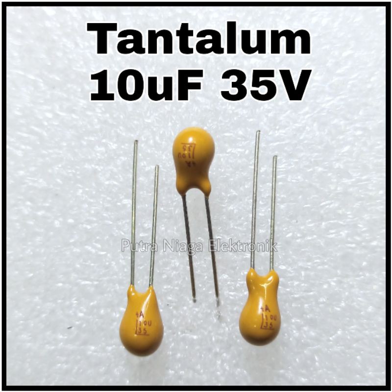 Tantalum 10uF 35V Kapasitor Polar 106 35Volt/ 10 uF 35 Volt