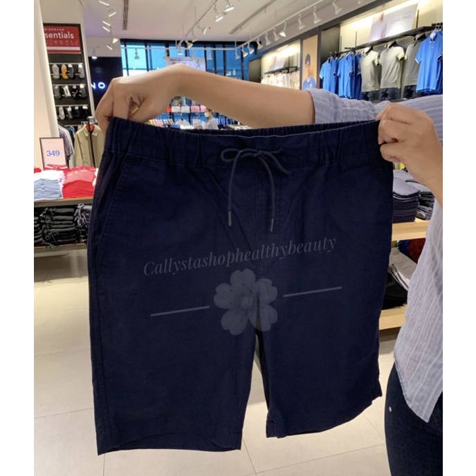 Giordano Celana Pendek Drawsting Pria Signature Navy New Sale Size S,M,L,XL,XXL Giordano Original