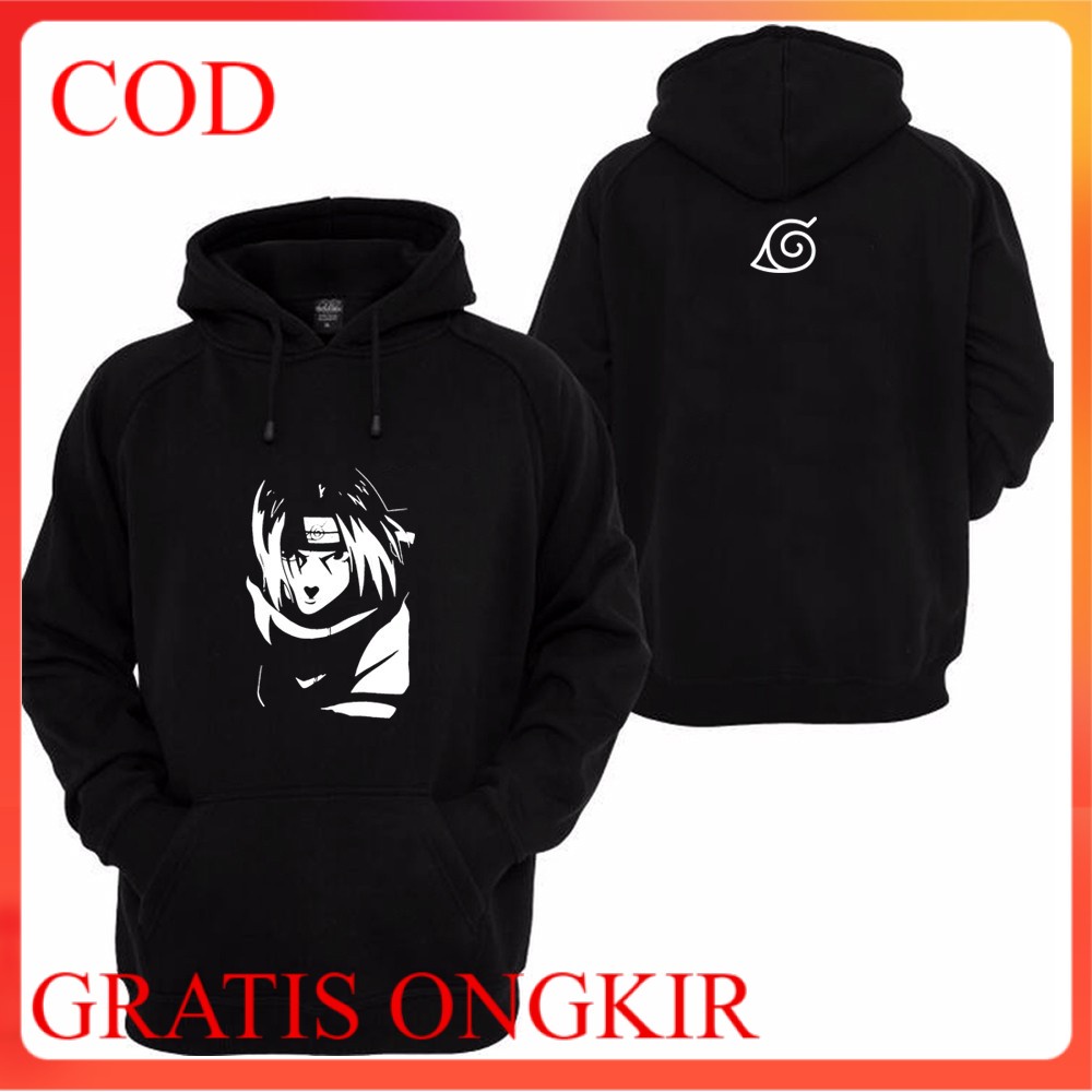 HOODIE SASUKE NARUTO KARTUN ANIME JEPANG UCHIHA KLEN CLAIN KOMIK HOODIE ANIME TM Sasuke Goo+BELAKANG