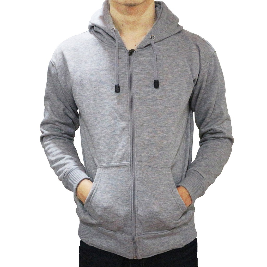 Jaket Sweater Zipper Polos Hoodie Pria Wanita