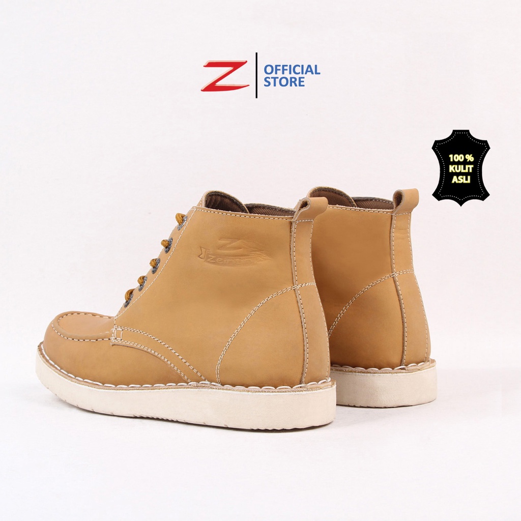 Zeintin - Sepatu Boots Pria Bahan Kulit Asli Berkualitas Sepatu Boots Touring Pria Tampil Elegan Original Zeintin LA