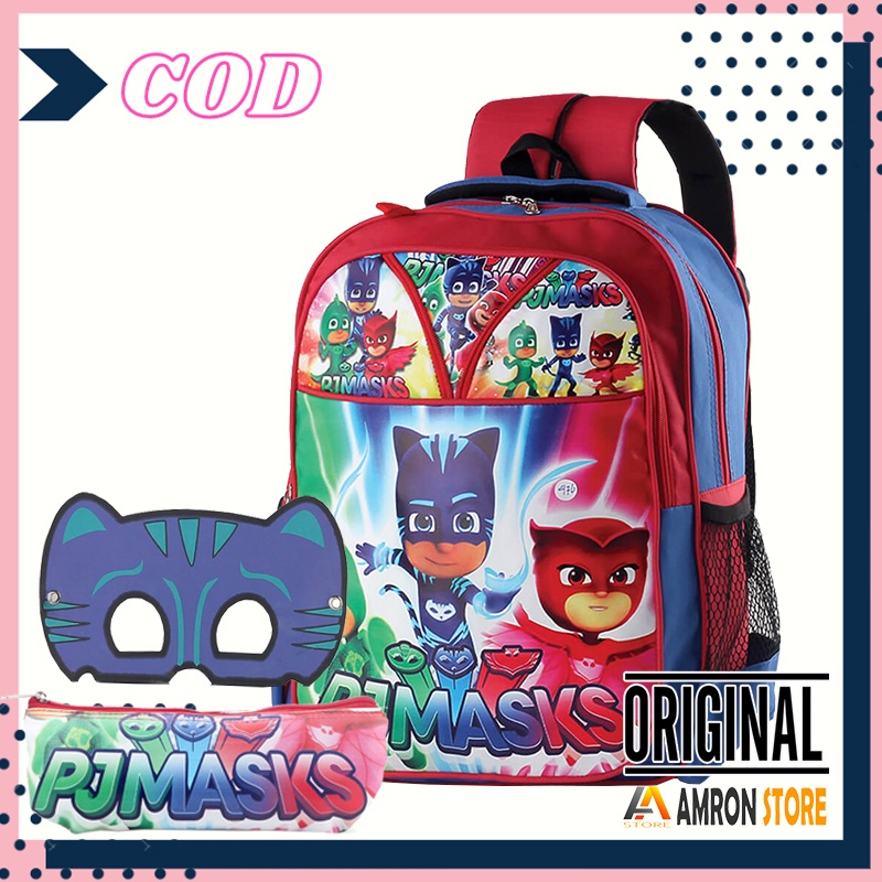 Tas Sekolah Ransel Backpack Anak Laki Laki PAUD TK SD PJ Mask Lucu Model Terbaru Kualitas Terbaik