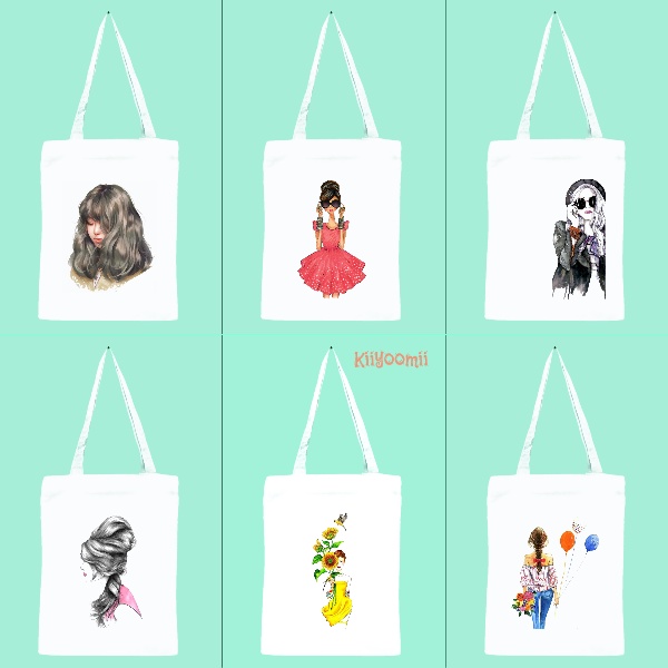 PART 5 GIRLS / GADIS New totebag aesthetic printing (resleting) drill premium (500) || kiiyoomii ||