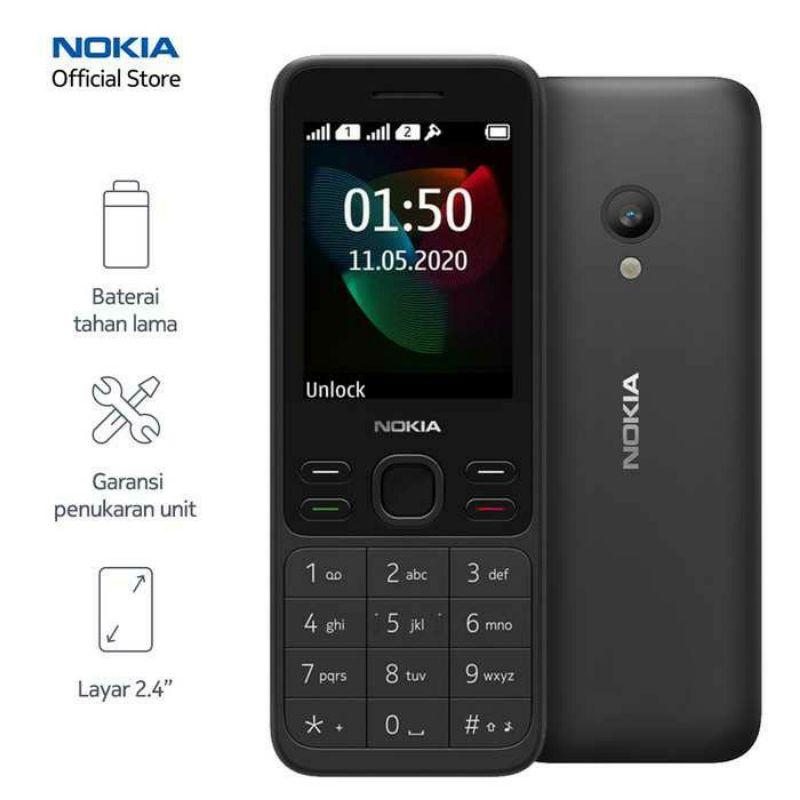Nokia 150 (2020) GARANSI RESMI - Black