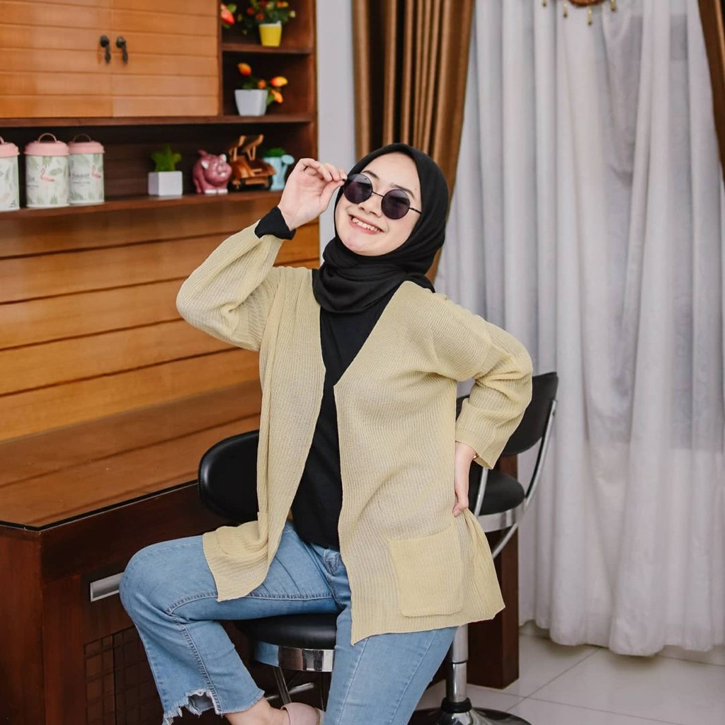 Ready 17 Warna Cardigan Rajut untuk Outer - Kardigan Loocy - Open Reseller