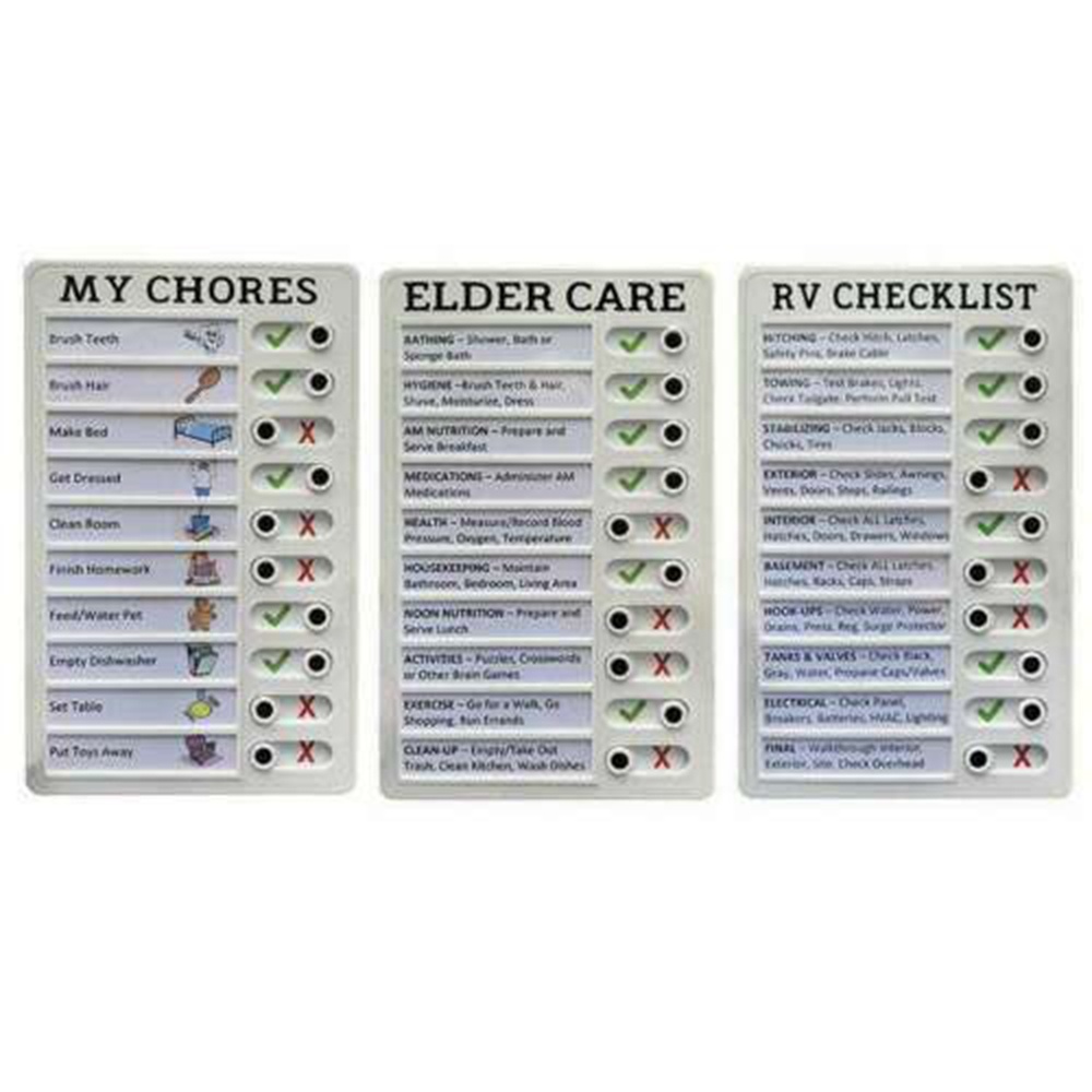 【COD Tangding】memo Papan Checklist My Chores Bahan Plastik Reusable Untuk Orang Tua