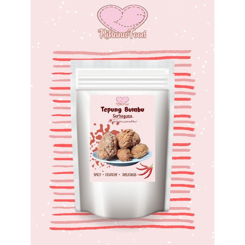 

Tepung Bumbu Serbaguna Spicy Feied Chicken (Pedas)