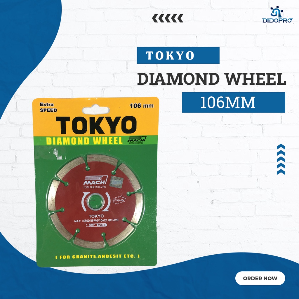 TOKYO Diamond Wheel Dry Kering 4 Inch - Mata Potong Keramik Gerinda Granit Batu