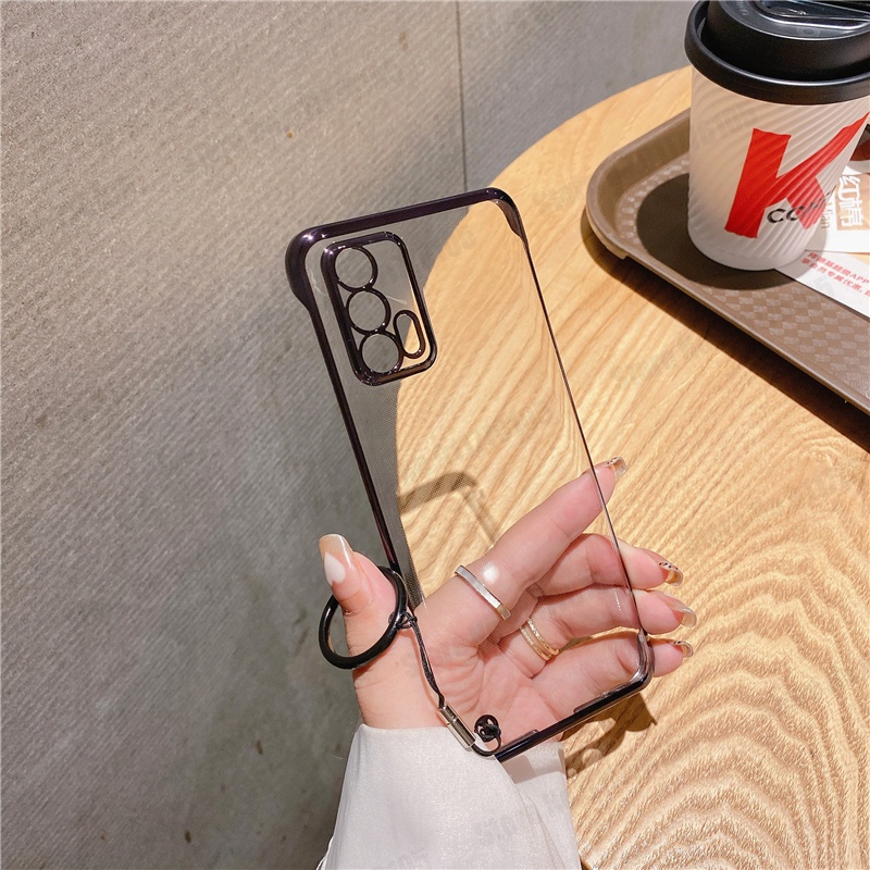 Case Pelindung Transparan Tahan Banting Lubang Besar Untuk OPPO Reno 3 4 5 6 7 8 Pro 5 6 8 Pro + 7SE iQOO NEO 5 6