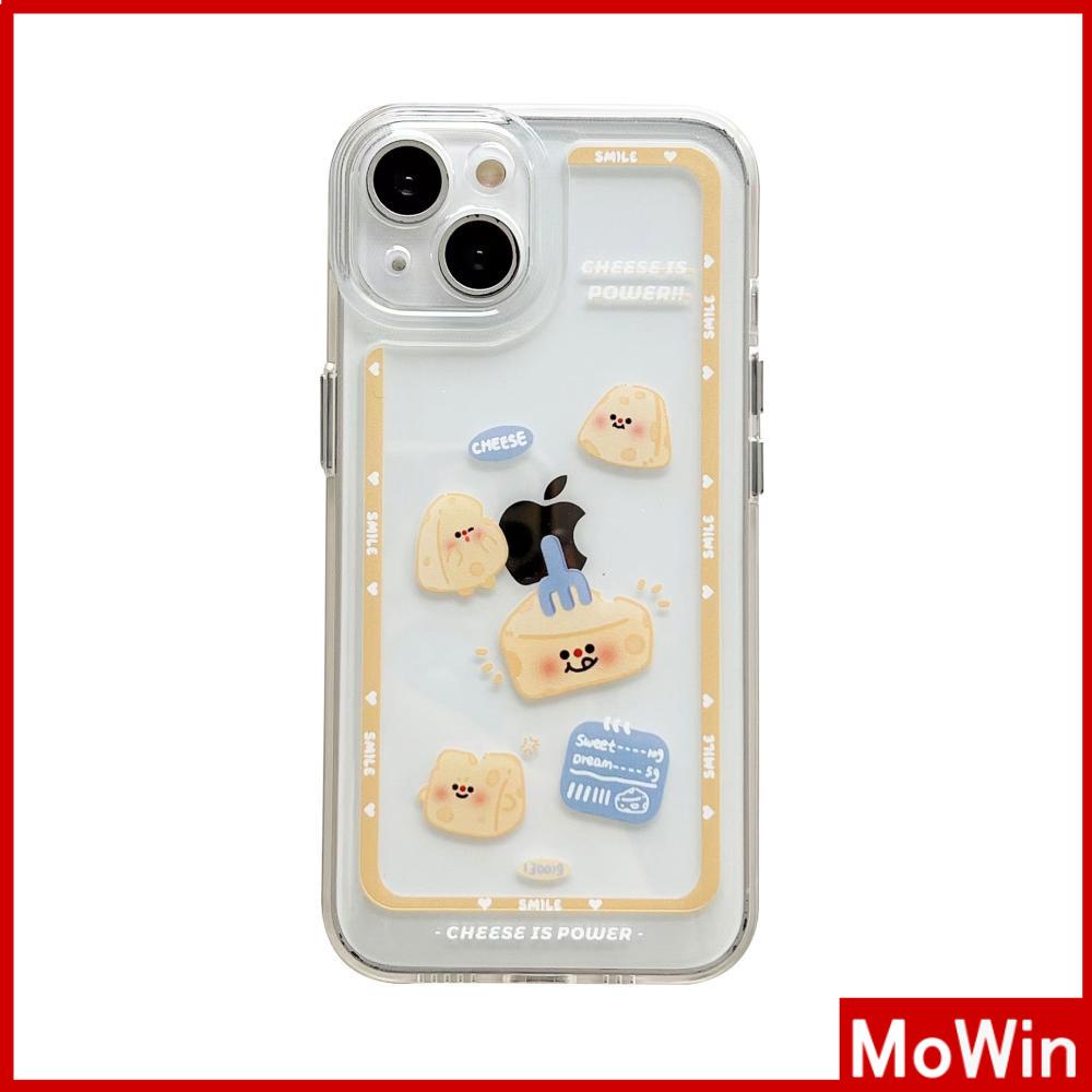 iPhone Case Clear Case Soft Thick TPU Shockproof Super Transparent Protection Camera Plating Button Cartoon Cheese For iPhone 13 Pro Max iPhone 12 Pro Max iPhone 11 iPhone 7Plus