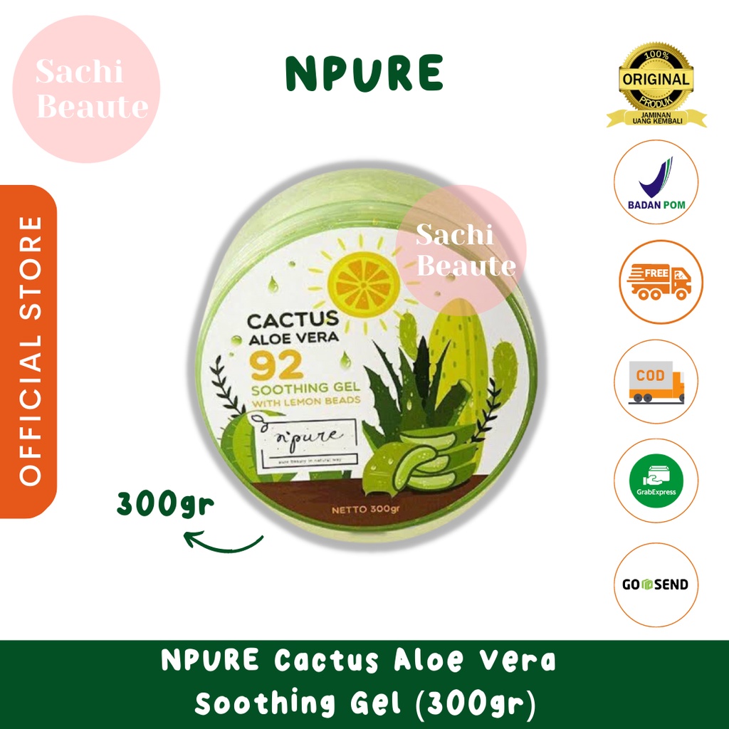 NPURE Cactus Aloe Vera Soothing Gel 300 ml