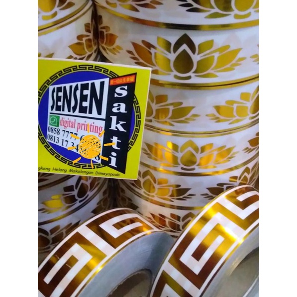 

Stiker S/G, TERATAI, SALIB panjang100 METER x 4,2 CM (produk import)