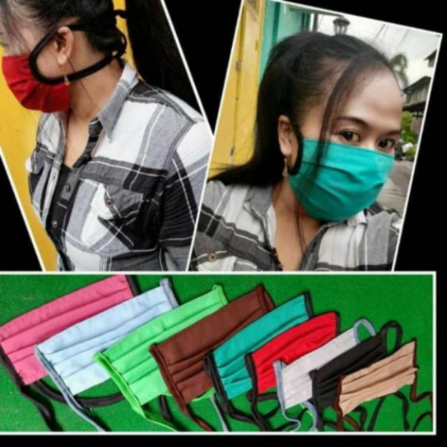 Masker kain katun/oxford