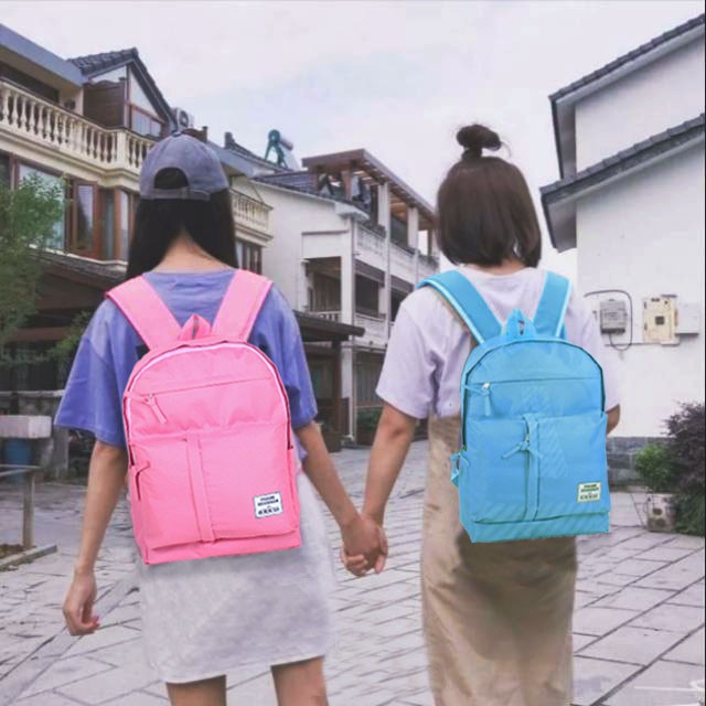 Tas Remaja Tas Multifungsi Wanita Backpack SMA Phium Biru Cantik Korean Tas