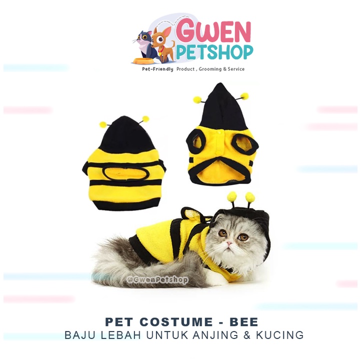 Baju Lebah (Untuk anjing / Kucing ) Baju Kucing Baju AnjinG