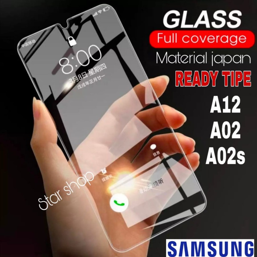 Tempered Glass Samsung A12 A02 A02s Screen Protector Anti Gores Kaca