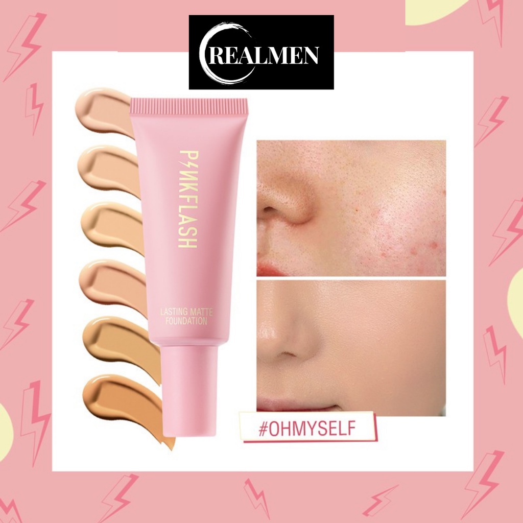 *RM* PINKFLASH FOUNDATION MATTE Lightweight OIL CONTROL BPOM