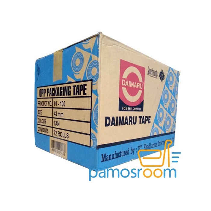 

Terlaris PROMO GILA 50 DUS LAKBAN DAIMARU COKLAT 90 YARD 2 INCH .1 DUS @72ROL - Cokelat Keren
