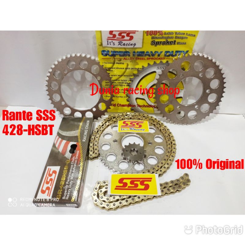 Gear set SSS Gir set SSS 428 KLX 150 WR 155 CRF 150 DTRACKER 150 Rante SSS HSBT gold