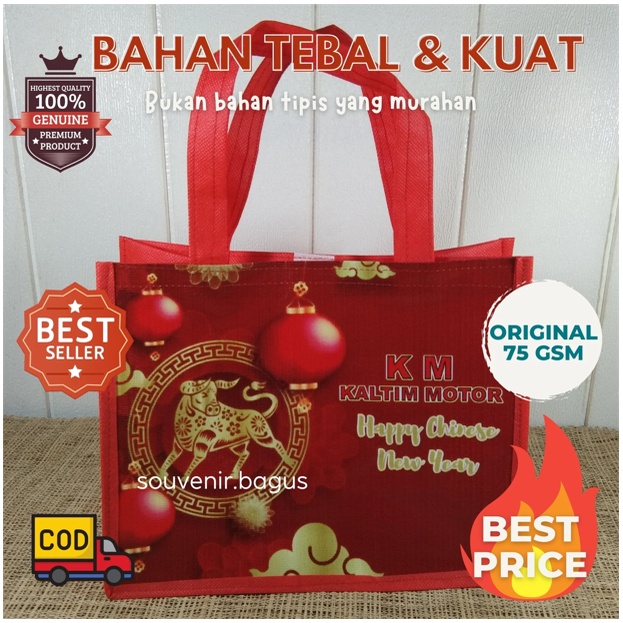 Tas Souvenir Imlek Custom tempat kue roti cake chinese new year kelinci air Special Order