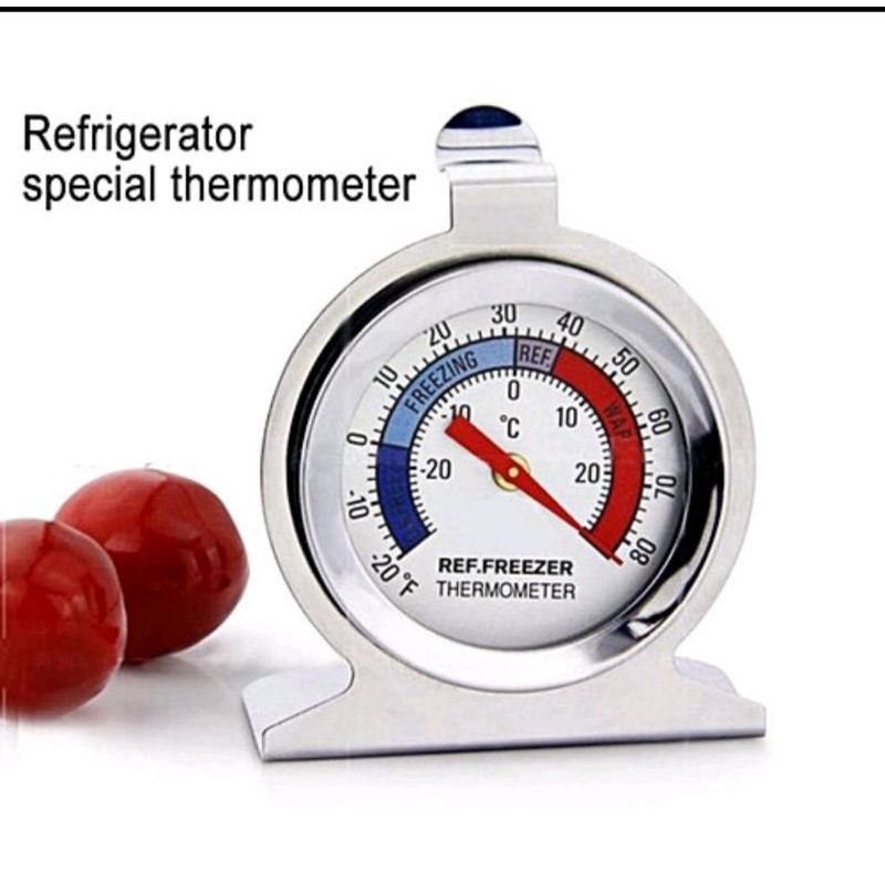 Termometer Pengukur Suhu Kulkas Bahan Stainless Steel