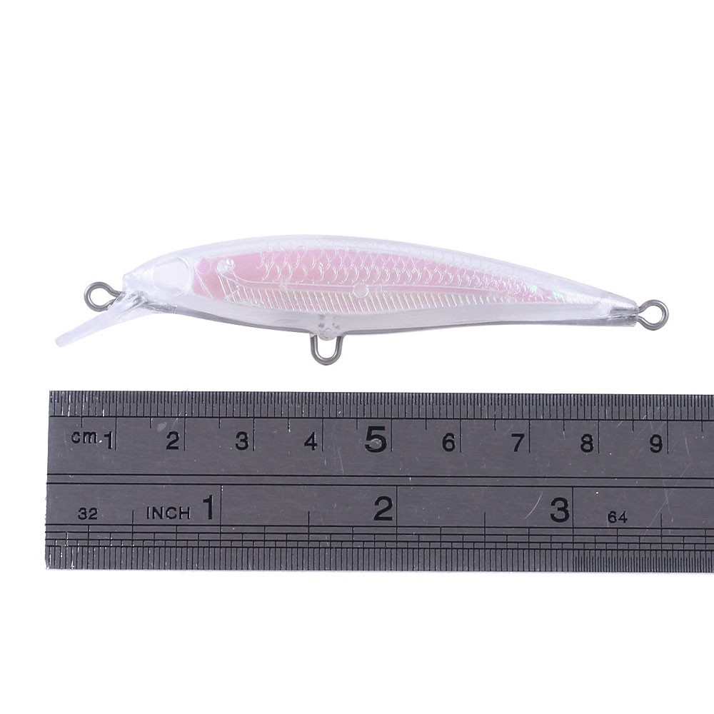 HENGJIA 10Pcs Minnow Unpainted Umpan Pancing Swimbait 9cm/6g Fishing Lure Ikan Bass Bait Kail Tackle