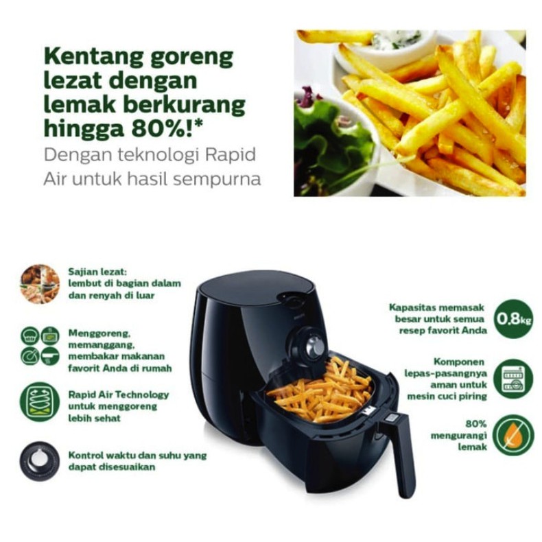 Philips Air Fryer HD9218/50 original -  Menggoreng Tanpa Minyak