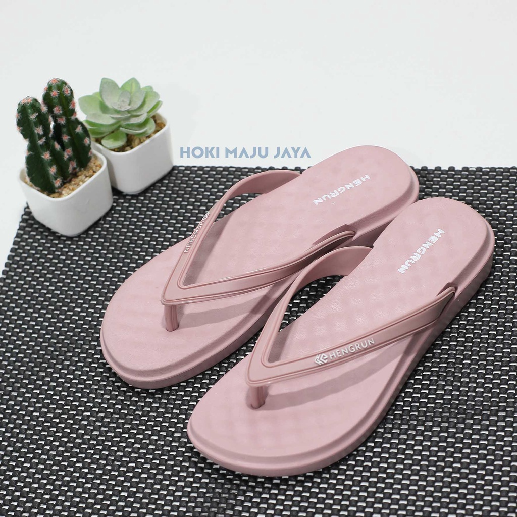 Sandal Jepit Wanita Terbaru ORIGINAL HENGRUN Sendal Cewek Bahan Karet anti slip Uk.36-40