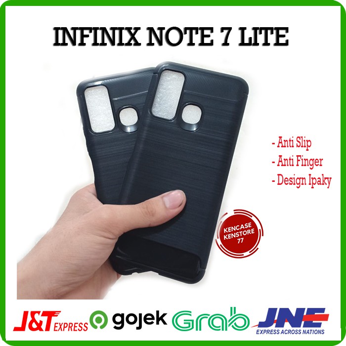 Case Ipaky Carbon Infinix Note 7 Lite - Soft Case Infinix Note 7 Lite