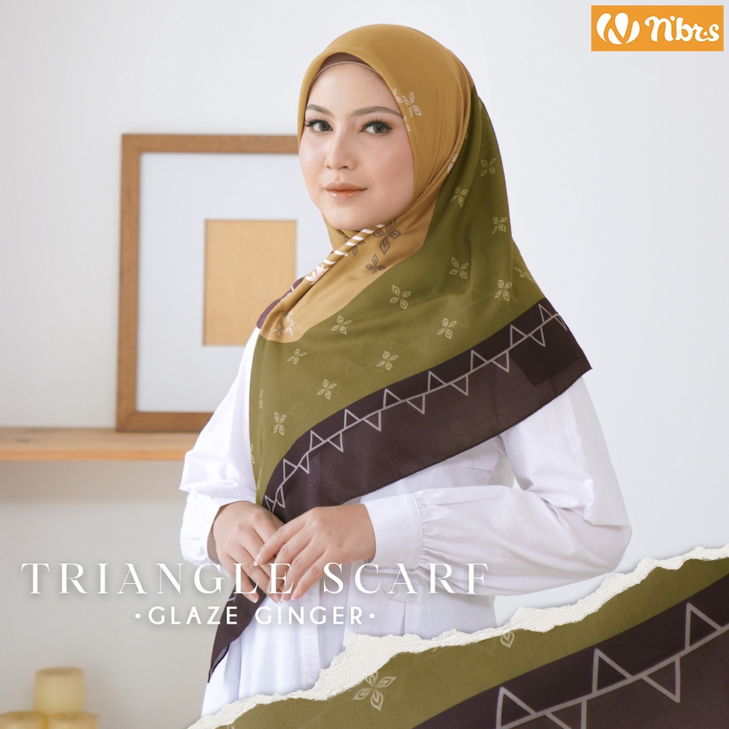 Nibras Hijab Triangle Scarf Jilbab Motif Cantik Simple Bahan Ultra Voal Segi Empat