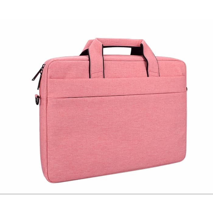 Tas Laptop 14 inch Softcase Sleeve handbag Slempang 14 inch Waterproof- Pink