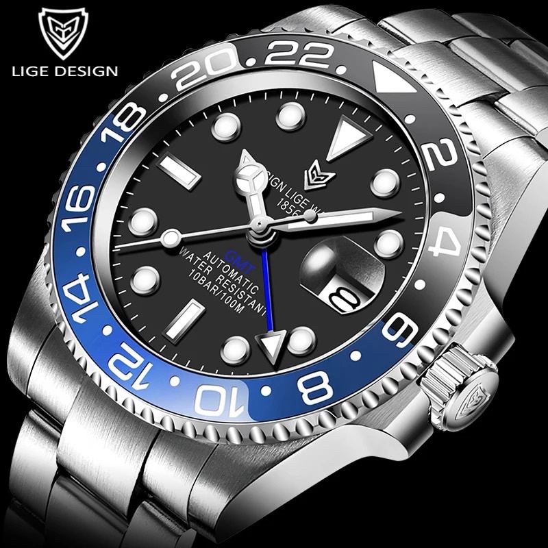 Jam Tangan Pria Original Homage GMT Batman Automatic Mechanical Lige