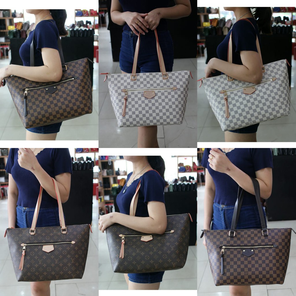 Supplier Tas LV Lena Shoulder Tote Canvas Seprem 41013