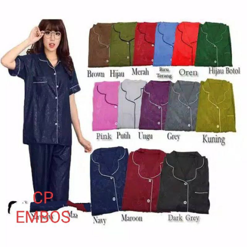 Grosir Piyama, CP Embos Standard Baju Tidur Dewasa