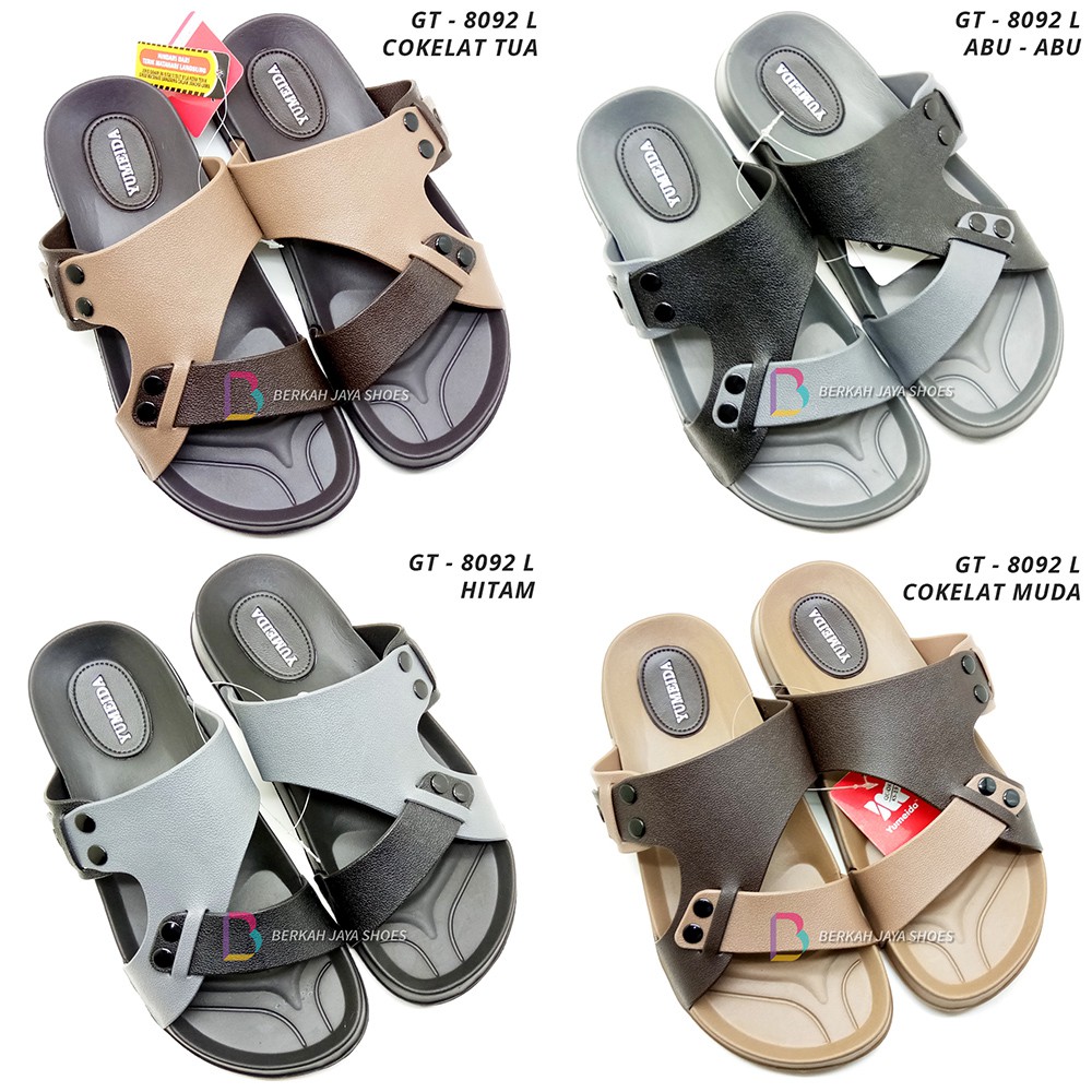 Sandal Pria Karet - Sandal Slop Pria Yumeida GT-8092 L Varian Warna