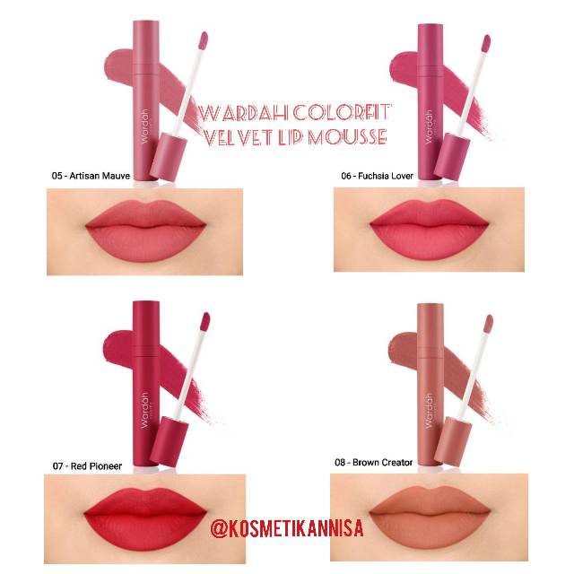 Wardah Colorfit Velvet Matte Lip Mousse 4g