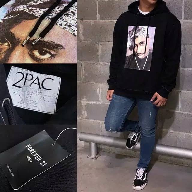 Jaket Hoodie 2PAC Shakur x F21 Pullover Hoodie Original