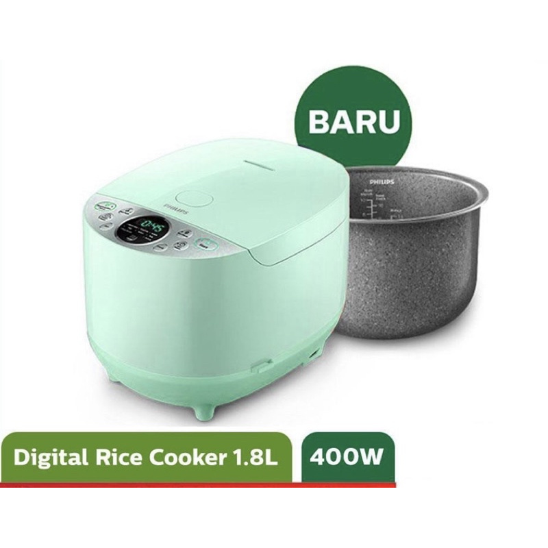 Philips Hd4515 Digital Rice Cooker - Hijau new