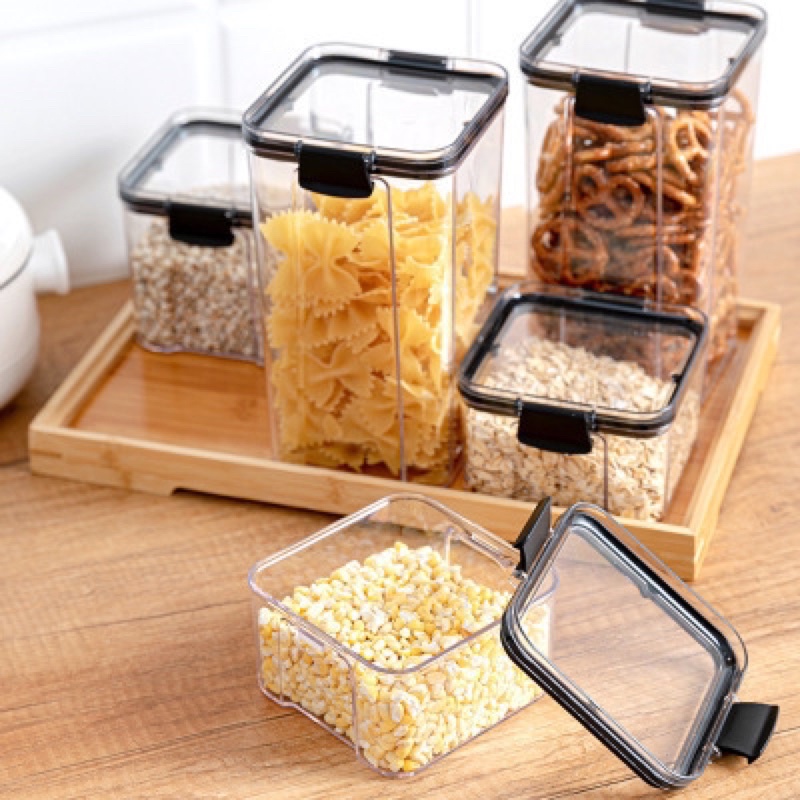 TOPLES KOTAK BENING KOTAK PENYIMPANAN KACANG SNACK BOX PENYIMPANAN CEREAL MAKANAN KERING BOX KONTAINER PENYIMPANAN BUMBU DAPUR