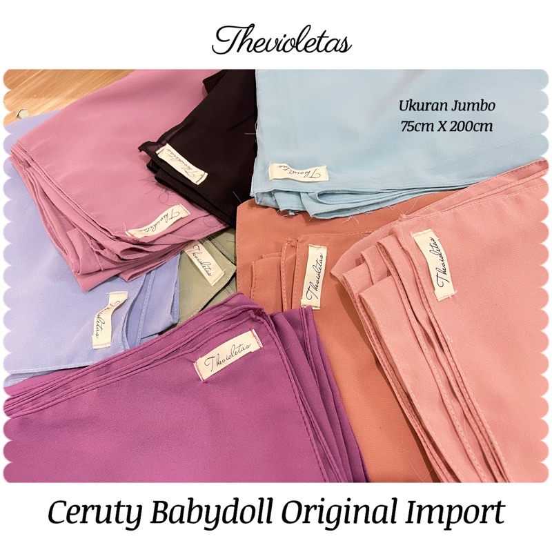 PASMINA PREMIUM BY THEVIOLETAS CERUTY BABYDOLL ORIGINAL IMPORT