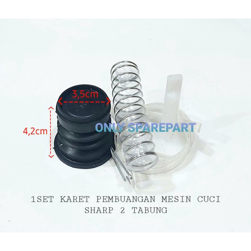 [1 SET ]Karet Seal Pembuangan Mesin Cuci SHARP 2 Tabung / Sil Buangan Mesin Cuci SHARP