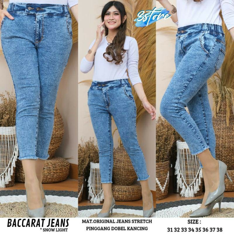 SIZE 31-34 !! BACARRAT JEANS JEGGING 7/9 STRETCH .VANIA