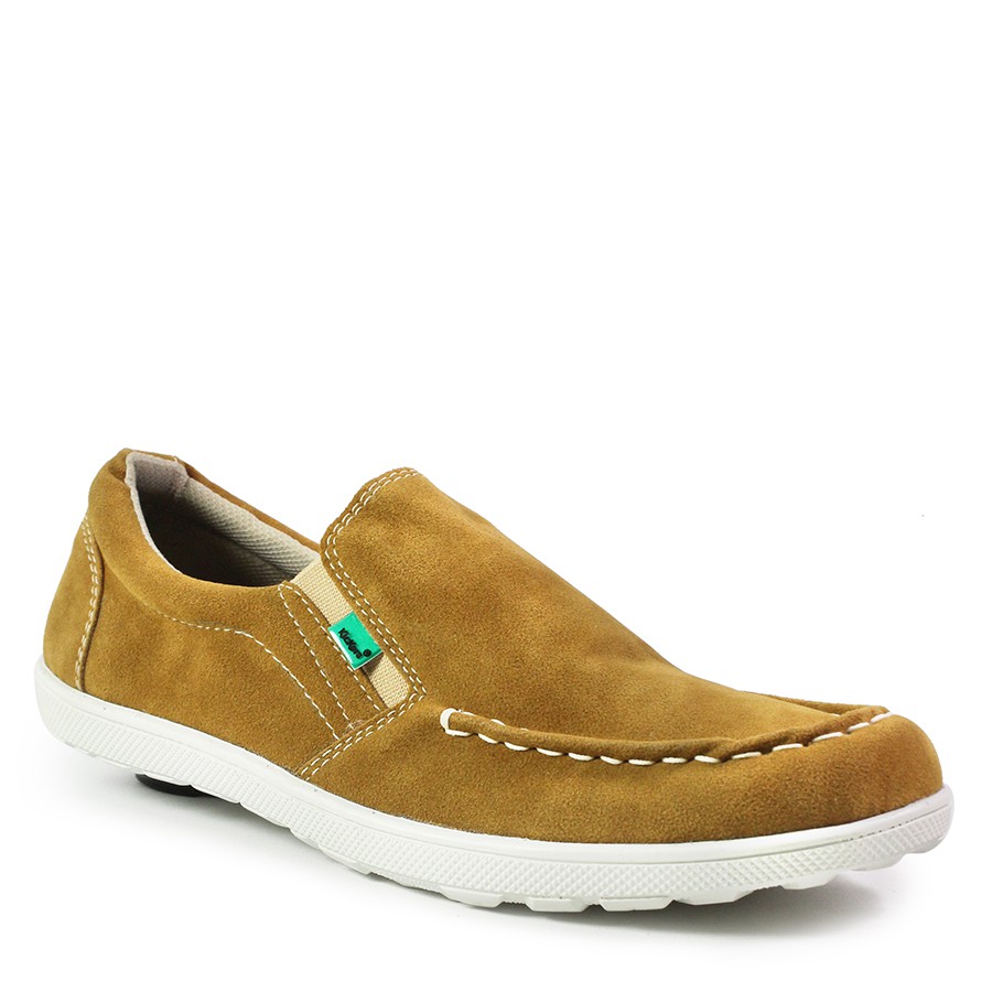 sepatu pria casual slop kickers askos Tan sepatu slip on suede murah