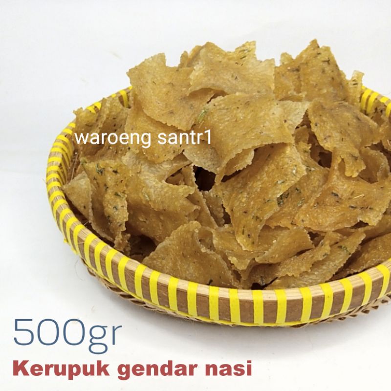 

Krupuk kerupuk gendar legendar nasi mentah gurih nagih 500gram