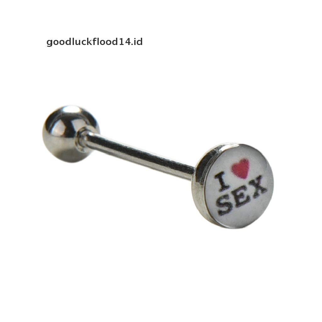 [OOID] Metal Tongue Rings Steel Bars Barbells Funny Nasty Wording Logo Lot of 30 ID