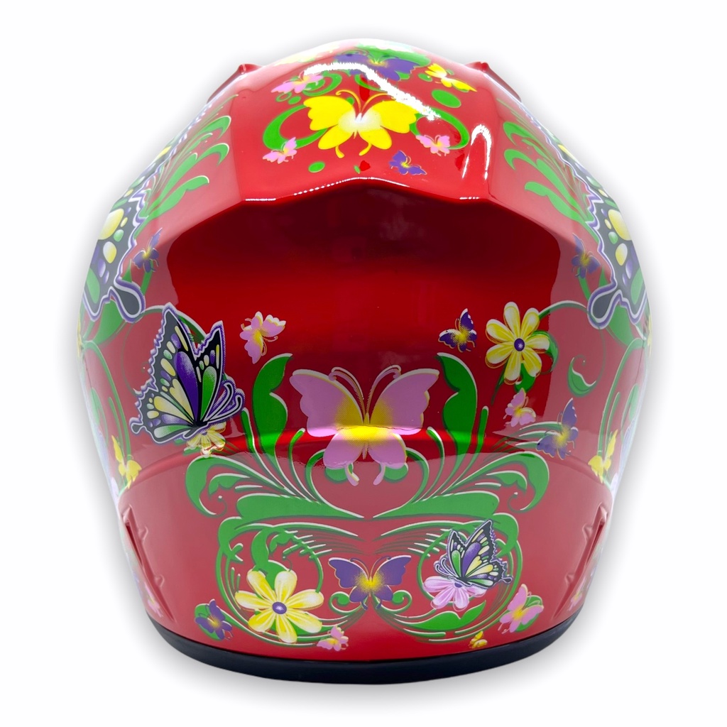 Helm WTO Z1R Pet - Butterfly - Merah - Half Face ALL SIZE