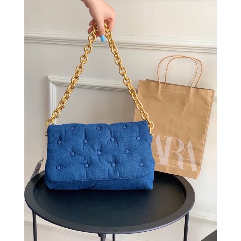 tas Zara denim preloved