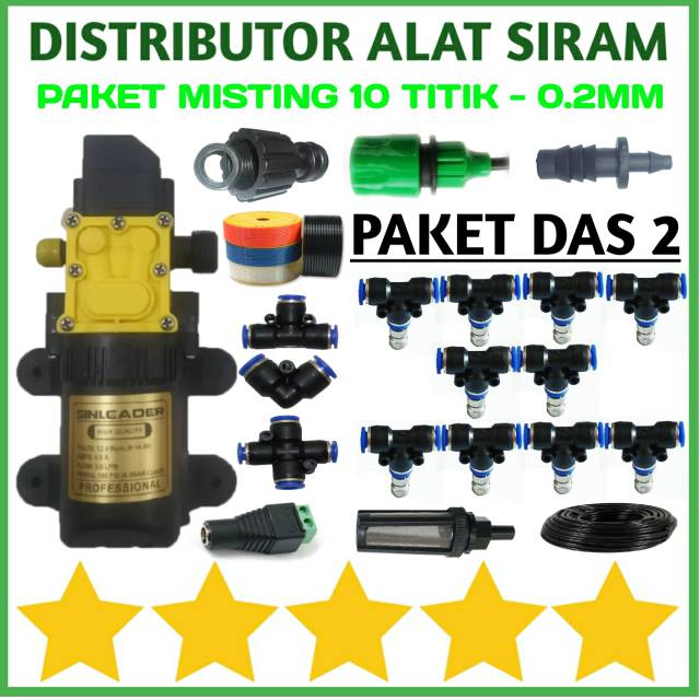 PAKET MISTING 10 TITIK 0.2 MM MIST NOZZLE EMBUN ALAT SIRAM