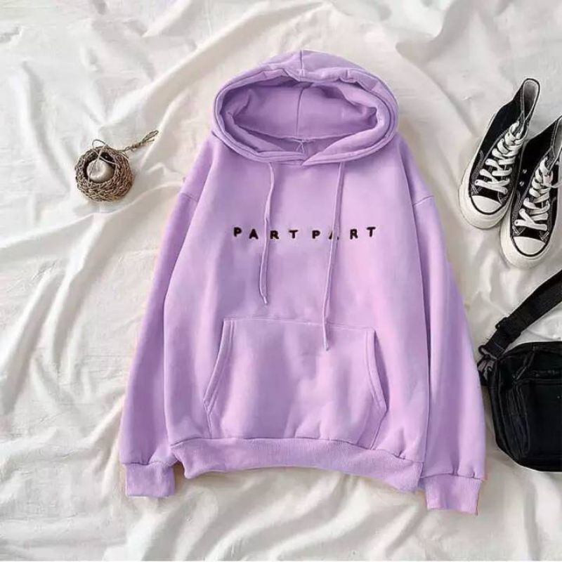 Jaket Sweater Hoodie Wanita Oversize Outerwear Pakaian Sweatshirt Korean Style Hudie Cewek PARTPART-4